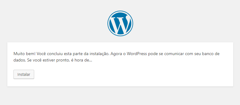 Concluindo a instalação do WordPress 