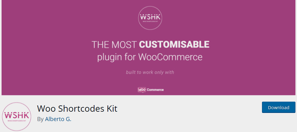 Plugin WordPress Woo Shortcodes Kit