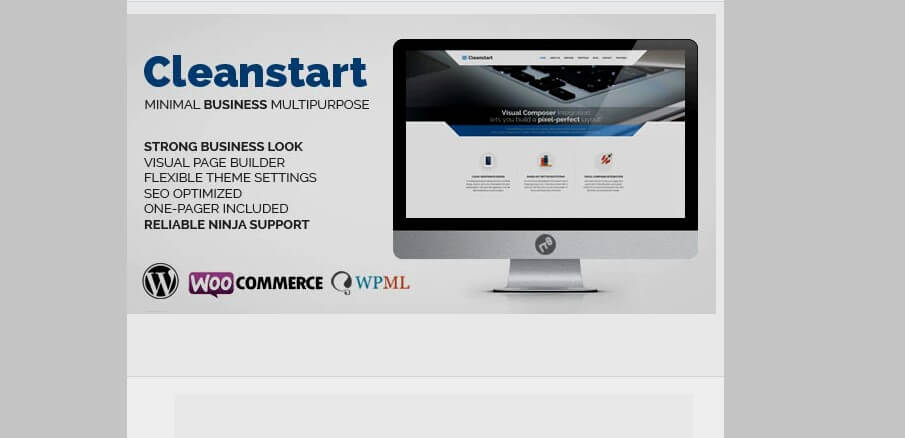 Cleanstart - Tema WordPress de negócios corporativos
