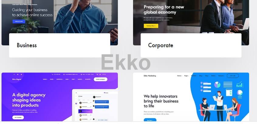 Ekko - multiuso para WordPress com construtor de páginas