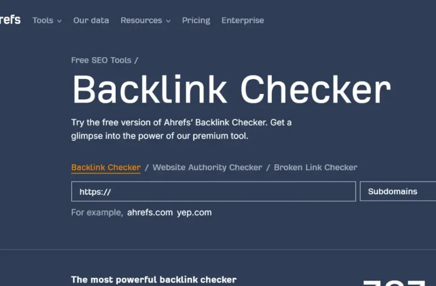 Como Consultar Backlinks com o Ahrefs Backlink Checker