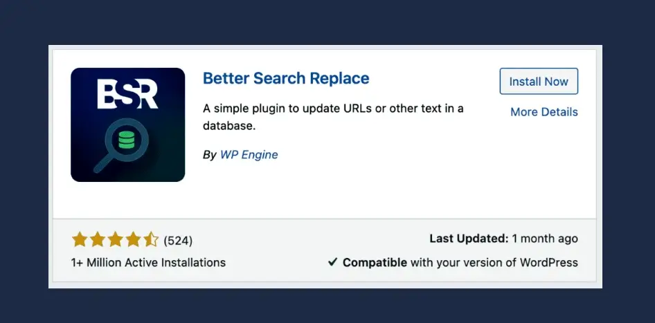 usar o plugin Better Search Replace