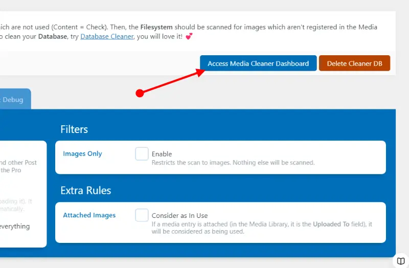 Access Media Cleaner Dashboard