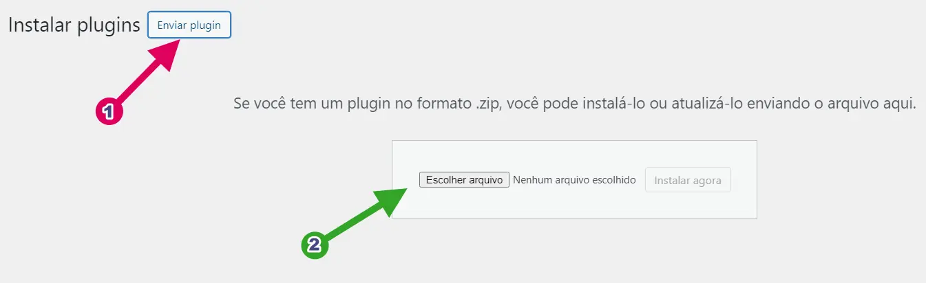 Enviar plugin WordPress